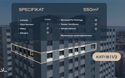 Etage 18 – 550 m² Büro zur MIETE in Pejton, Pristina
